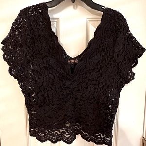 SHYANNE  XL Sheer, Lace Dress Top